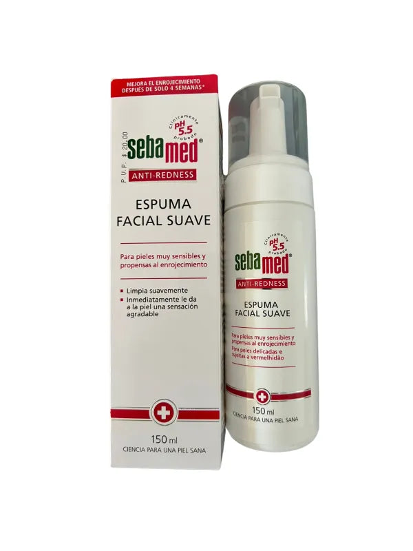 ANTIREDNESS ESPUMA FACIAL SUAVE 150ML SEBAMED