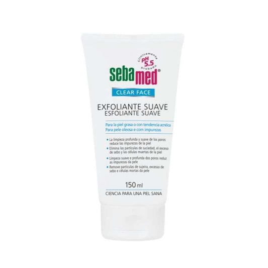 CLEAR FACE EXFOLIANTE SUAVE 150ML SEBAMED