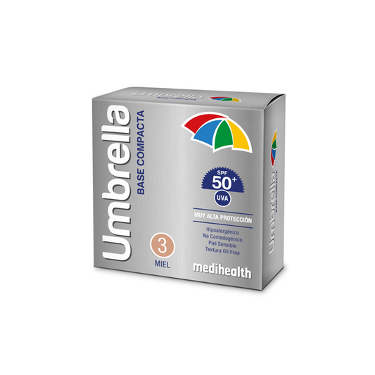 UMBRELLA BASE COMPACTO MIEL 50 SPF 11 GRAMOS MEDIHEALTH