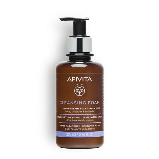 CLEANSING FOAM FACE & EYES OLIVE, LAVENDER & PROPOLIS APIVITA