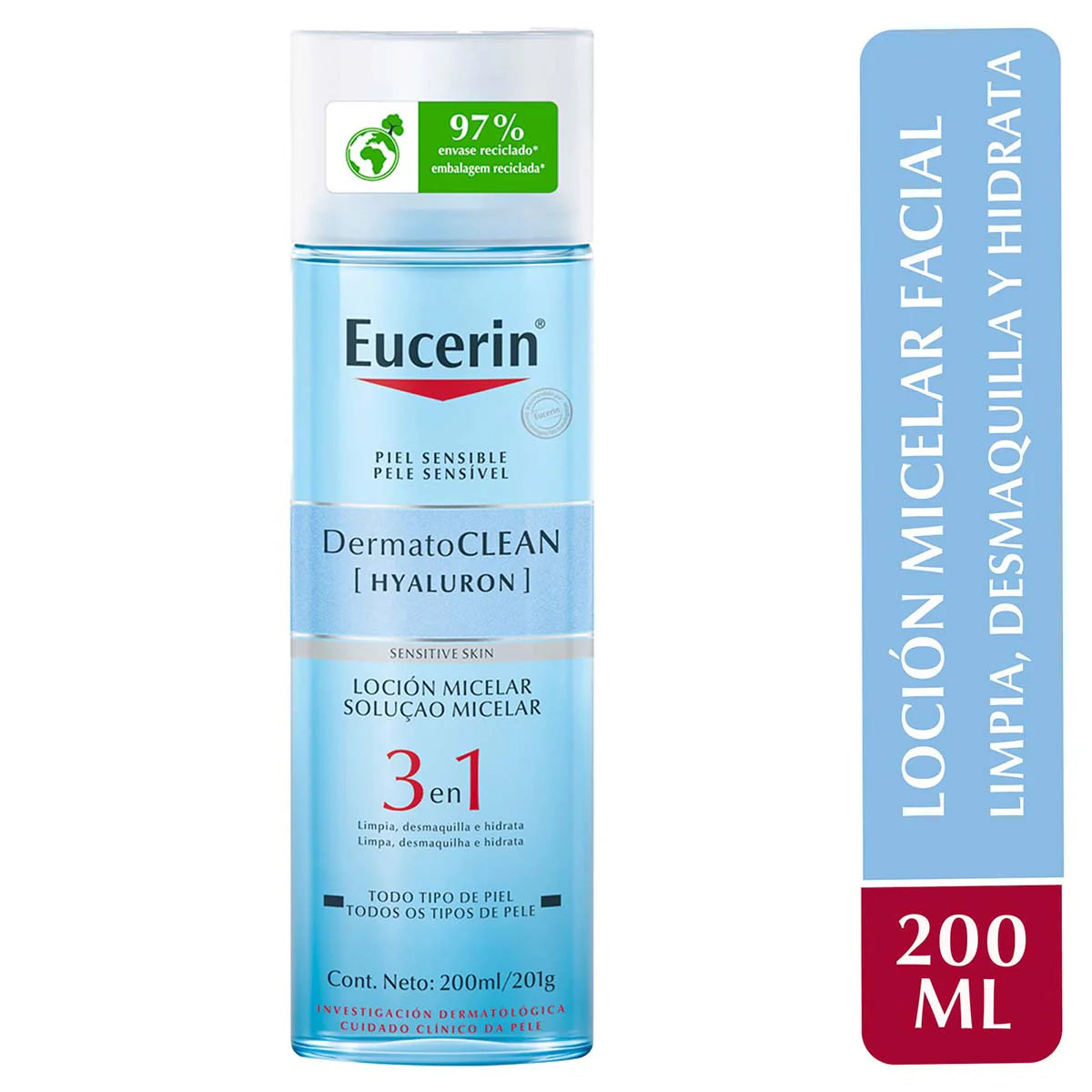 EUCERIN DERMATOCLEAN Y LOCION 3 EN 1 FCO 200ML